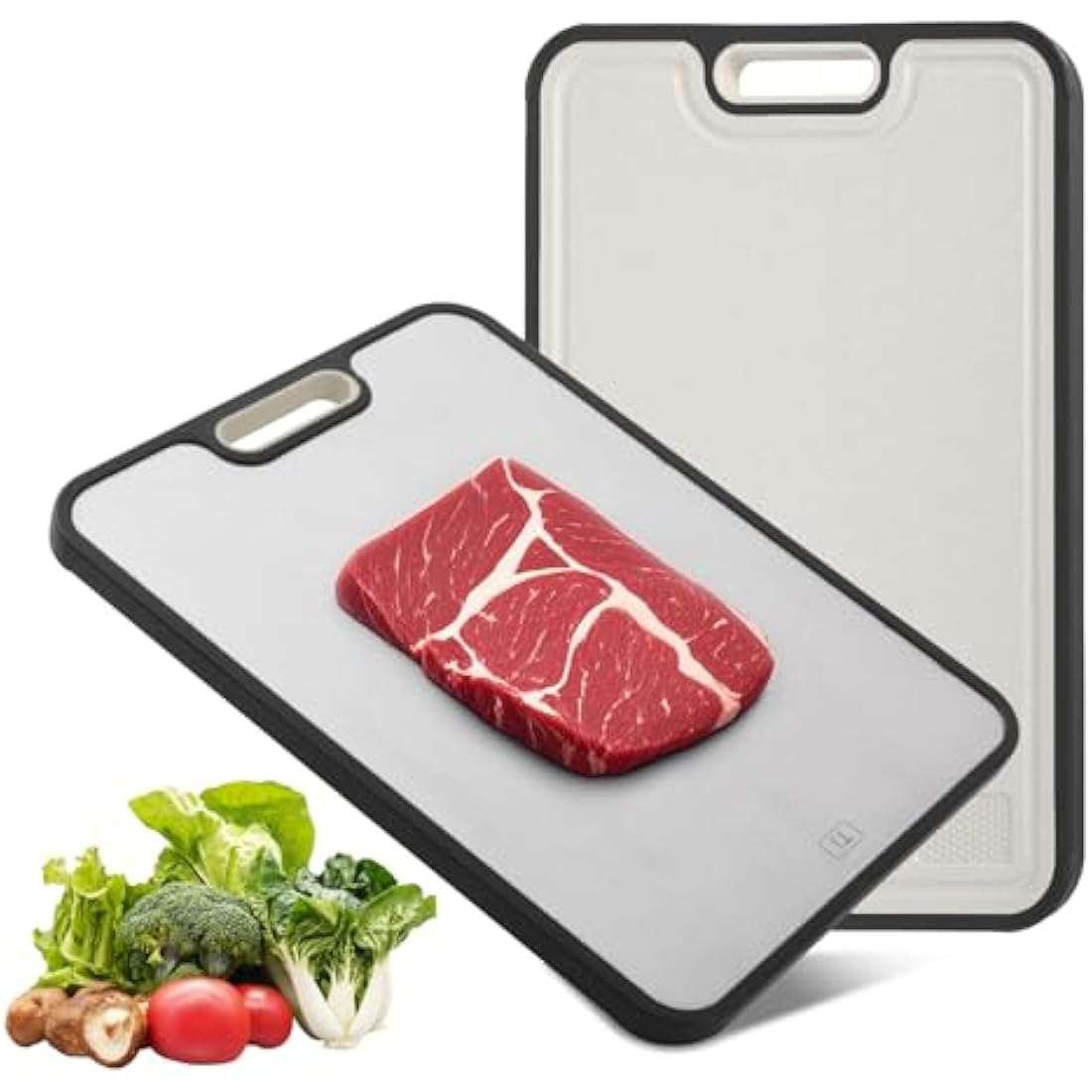 Titanium Cutting Board, Double Side Titanium Chopping Board for Kitchen, Non Slip Large Cutting Boards for Meat Fruit, Vegetable 38.5x26.5cm