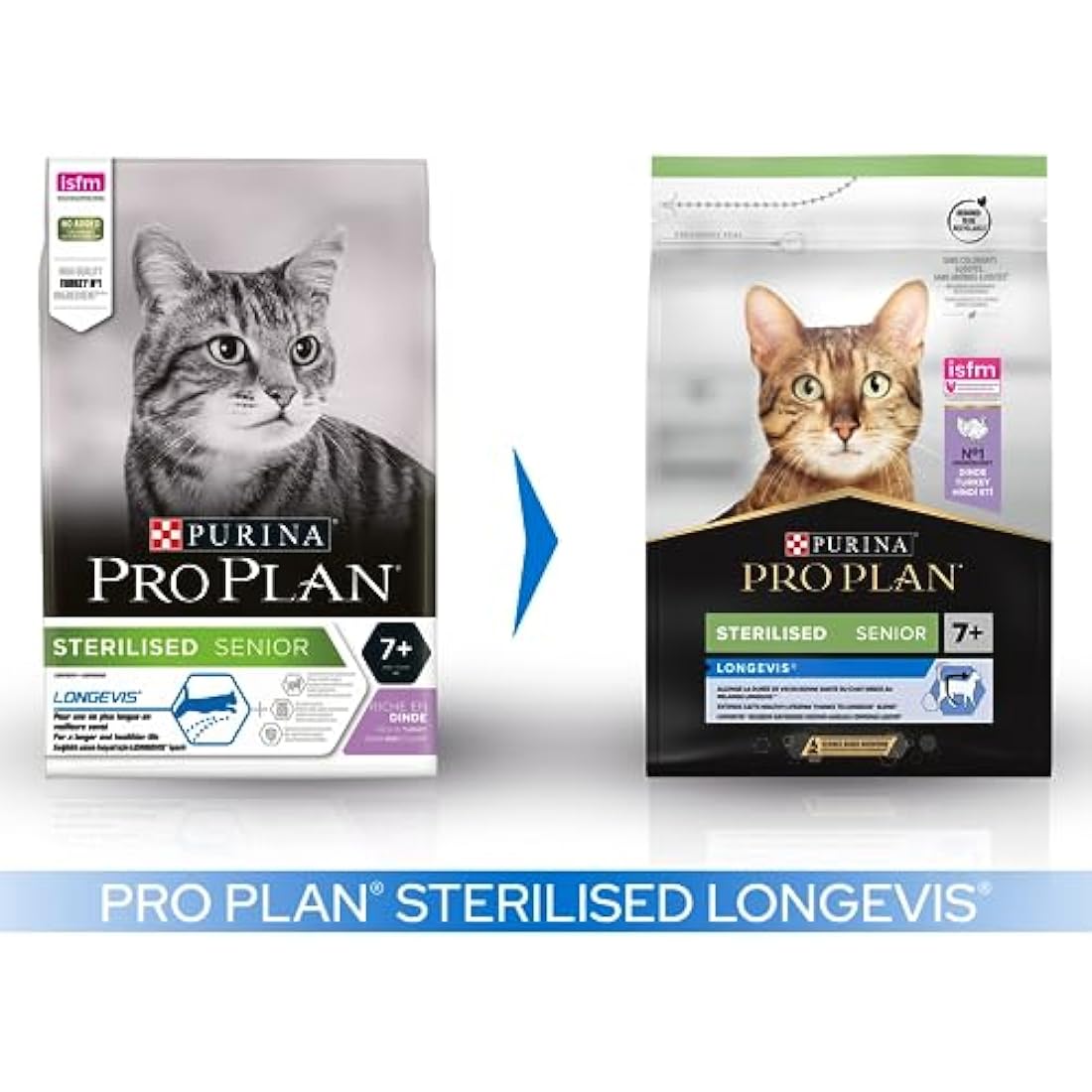 PRO PLAN Senior 7+ Sterilised Longevis Turkey Dry Cat Food 3kg