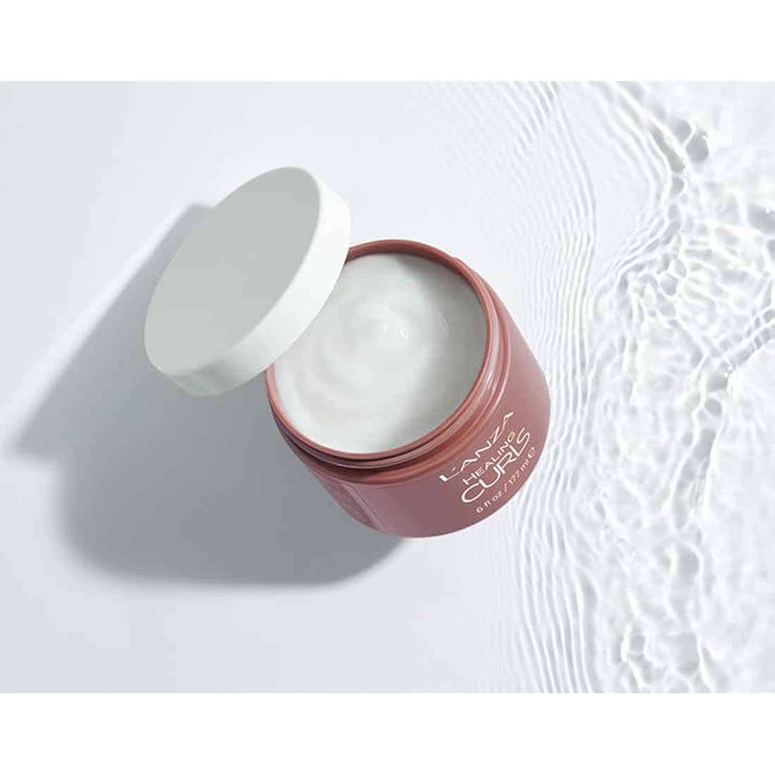 L'ANZA Healing Curls Curl Restore Moisture Treatment - Intensely Moisturising Leave-In Curl Defining Cream for Taming Frizz and Protection from Heat with Sulphate Free, Paraben Free Formula (177ml)