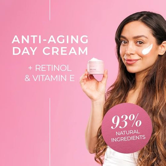 Swedish Collagen Deluxe, 50 ml | Anti-Aging Day Cream with Retinol, Collagen Peptides, Vitamin E and Aloe Vera | Skin Treatment and Face Moisturiser for Hydration and Skin Health