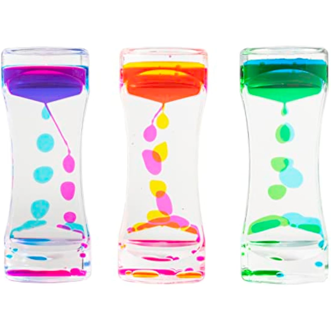 Liquid Sensory Timer for Autism, Sensory Needs, ADHD, Stress Relief, Anxiety. Autism Toy and Special Needs Sensory Fidget. Choice of Colour. (Pink & Blue)
