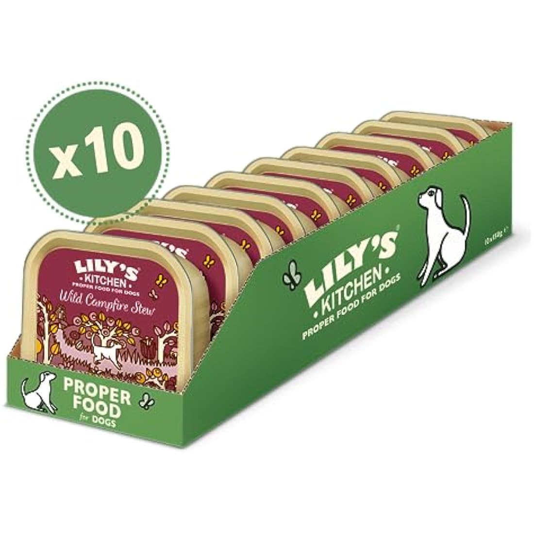 Lily's Kitchen Wild Campfire Stew - Complete Natural Adult Dog Food Wet (10 x 150g Trays)