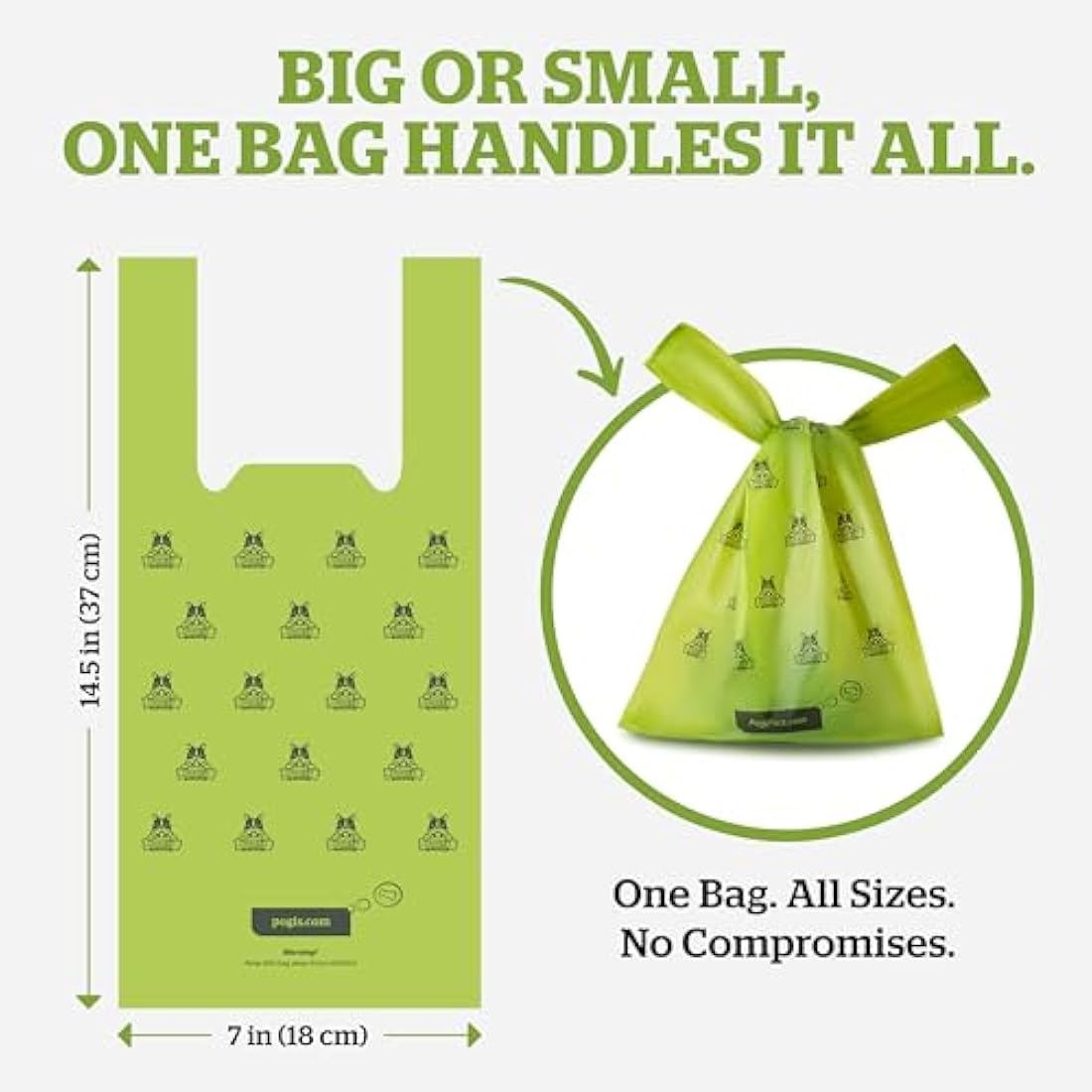Pogi’s Dog Poo Bags with Handles – Extra Thick, Leak-Proof, Large, Fresh Scented, 900-Count