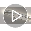Oninio LED Modern Dimmable Ceiling Light with Remote Control - Linear Flat Ceiling Lamp for Living Room, Kitchen, Dining Room, Bedroom (White) 31.49in
