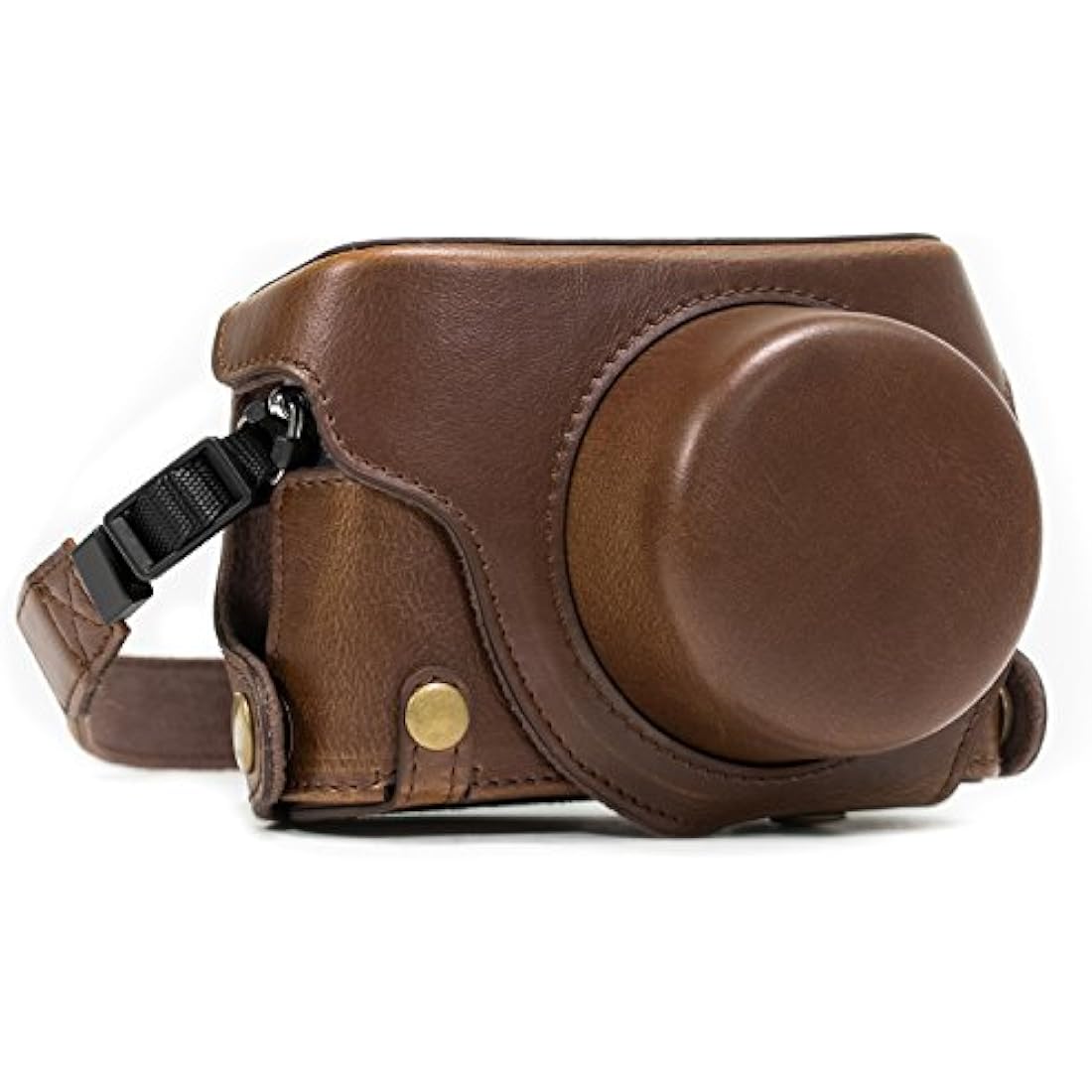 MegaGear MG662 "Ever Ready" Protective Leather Case Bag for Panasonic Lumix LX100/DMC-LX100 Camera - Dark Brown