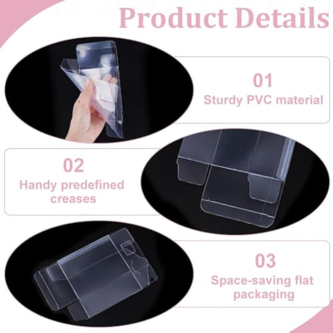 BENECREAT 30PCS 10.8x8.5x4cm Clear Wedding Favor Boxes with Protective Film, PVC Rectangle Transparent Gift Boxes for Candy Chocolate Birthday Party Gift Wrapping