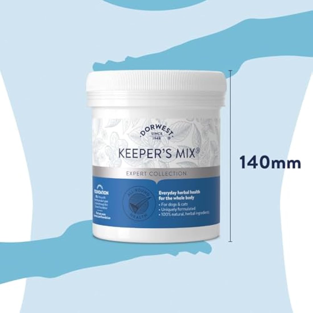 DORWEST HERBS Keeper’s Mix, 500g, Herbal Health Supplement for Dogs and Cats, Natural Herbs, Vitamins, and Minerals – for Healthier Happier Pets