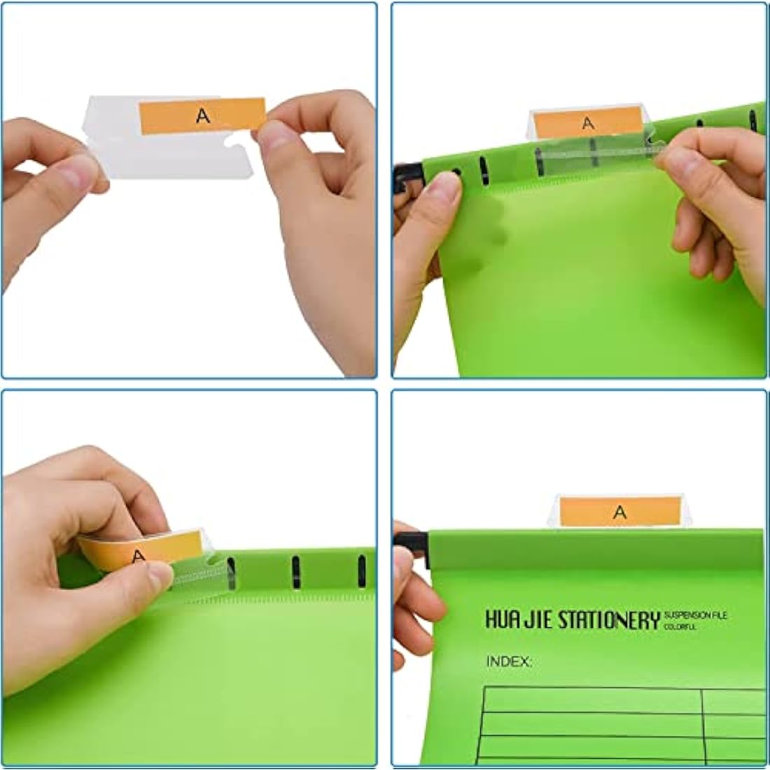 Suspension Files, MerryNine 15PCS Polypropylene Filing Cabinet Suspension Files with Tabs and Card Inserts for School Home Work Office Organization **Check Size Before Ordering ** (Emerald, Foolscap)