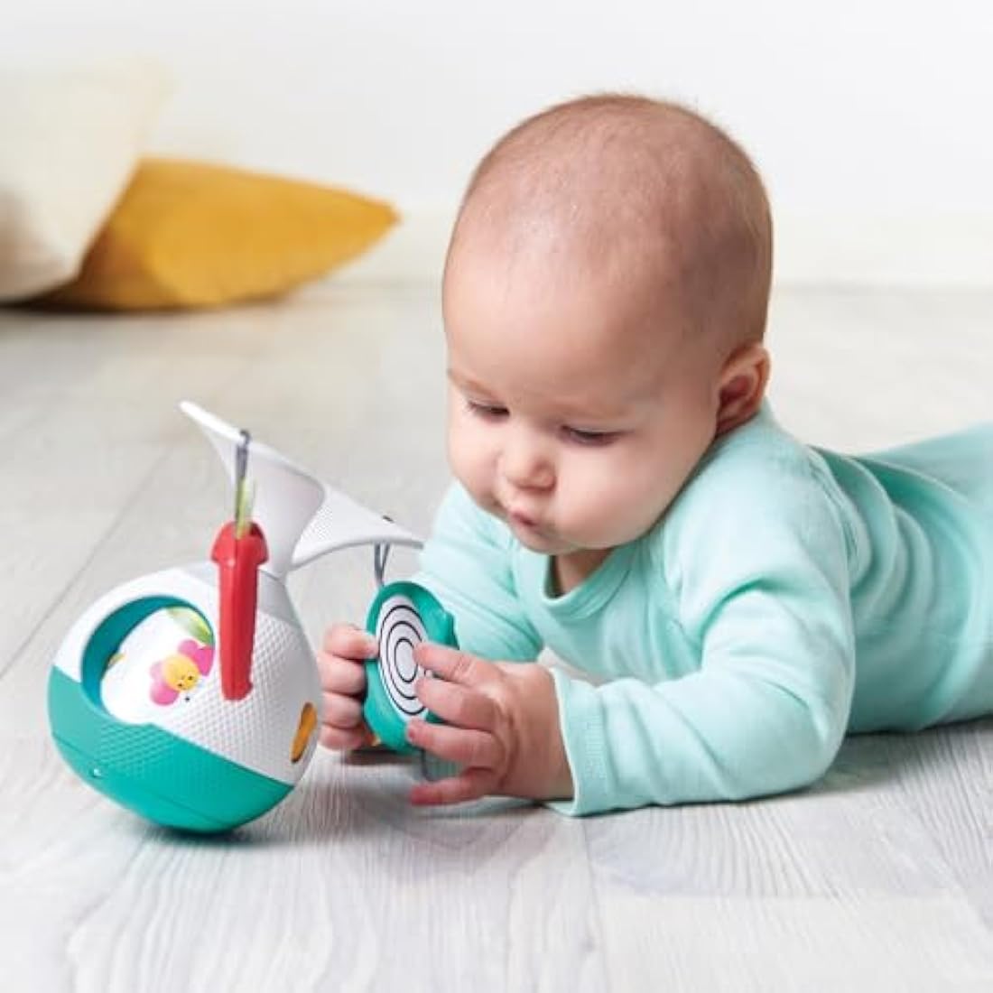 Tiny Love 2-in-1 Tummy Time Musical Mobile, 360° Rotating Baby Mobile with Music & Lights, 0+ Months, Portable Take-Along Stroller Mobile, Baby Musical Toy, 3 Music & Sound Modes, Meadow Days