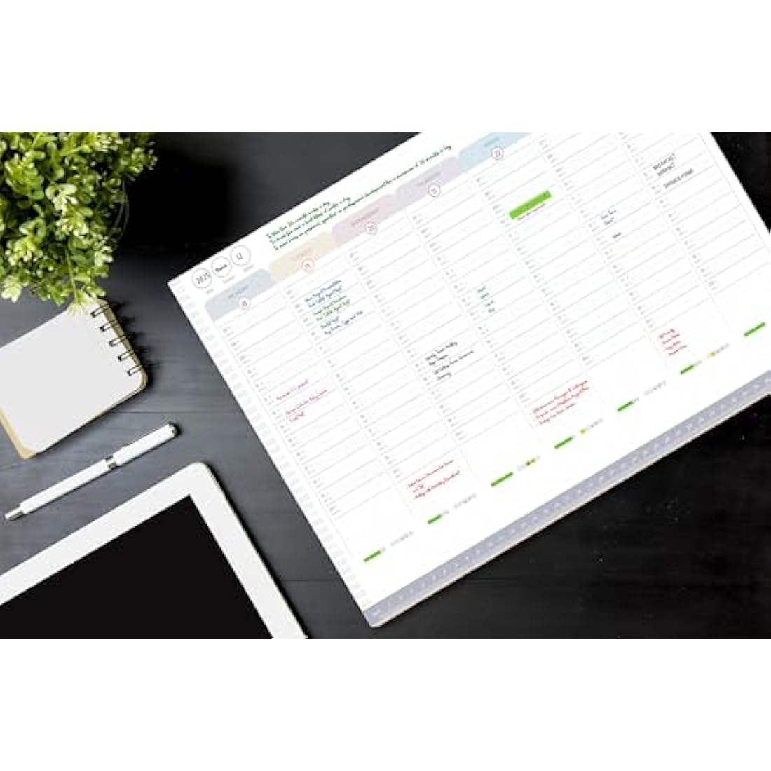 Weekly Planner Pad – To Do List Notepad Organiser – Day Planner with Sticky Notes, Desk Planner for Meal, Menu, Appointments, Schedule, Productivity and Habit Tracker – 40 Thick Sheets, 30x40cm