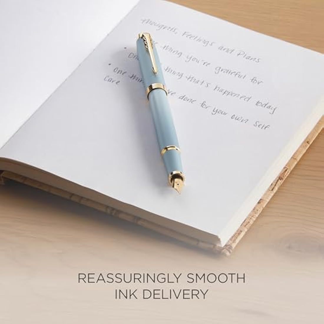 PARKER IM Writing Rituals Fountain Pen, Turquoise Green Finish with Gradient, Gold Trims, Fine Nib, Blue Ink, Gift Box