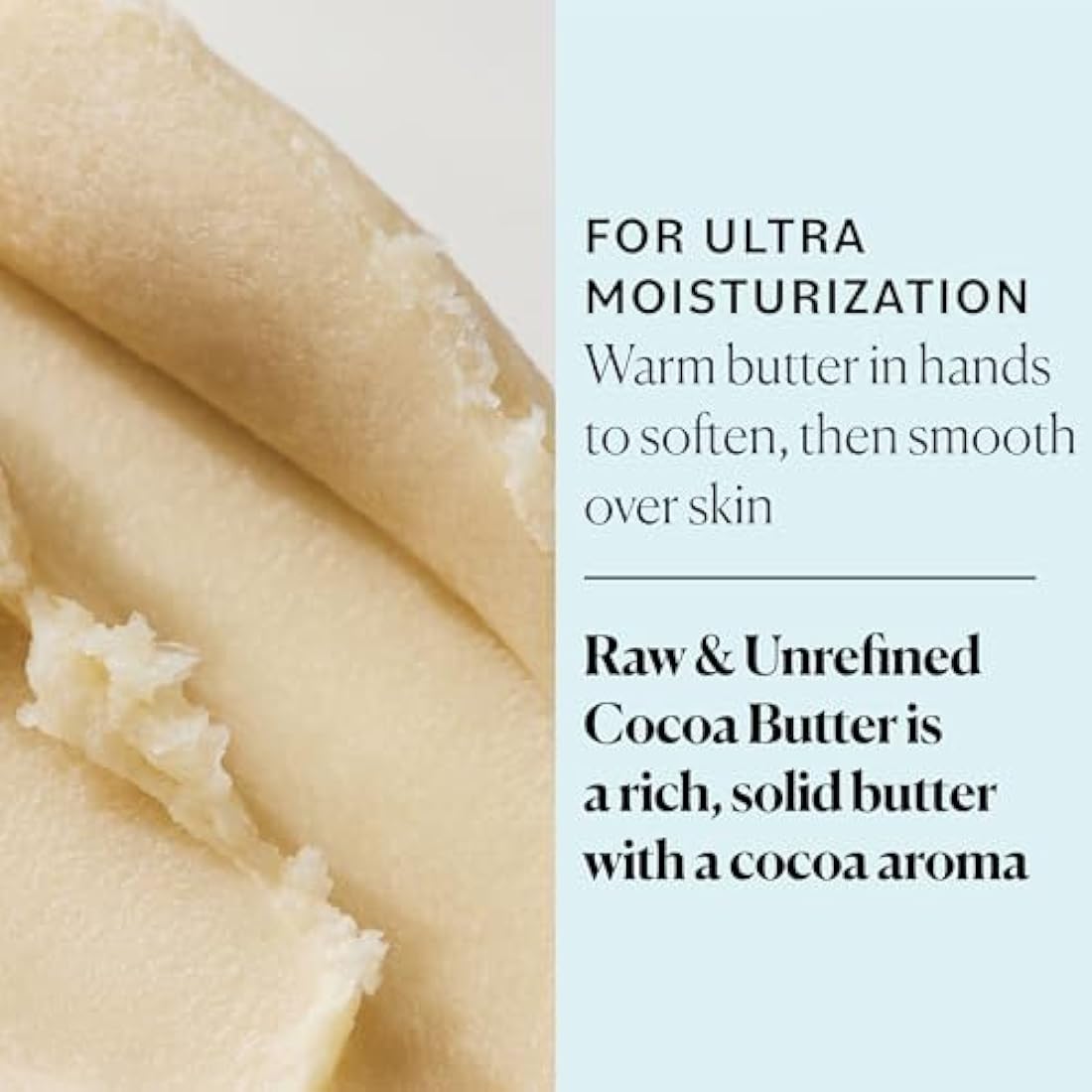 Sky Organics Cocoa Butter for Body, 100% Raw & Unrefined Ultra-Moisturizing Butter to Deeply Hydrate & Condition Skin, Promotes Smooth Skin Tone & Texture, Suitable for Tight or Extra Dry Skin, 454g