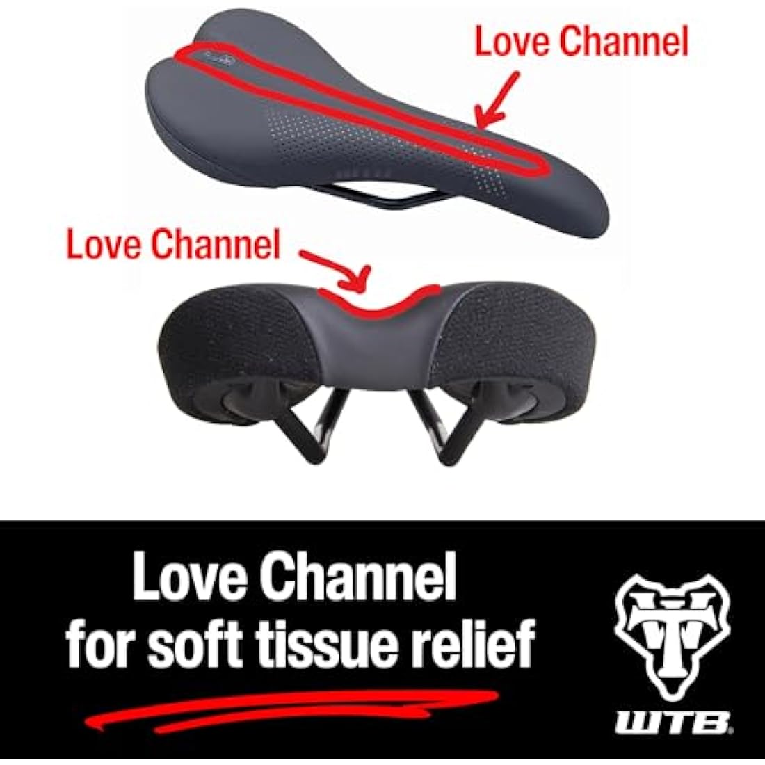 WTB Volt Bike Saddle | Comfortable Mountain Bike Seat | Durable, Contoured MTB Seat for Gravel, Trail, and Enduro