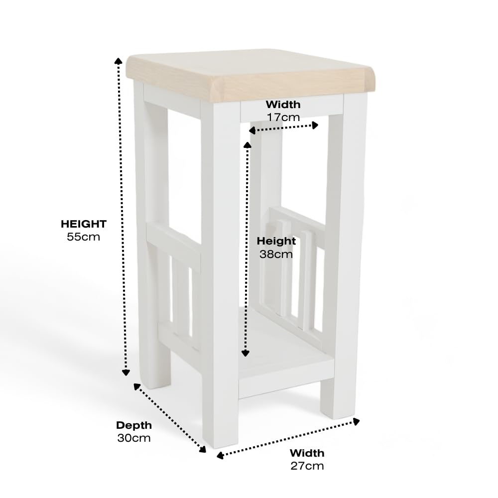 GROFurniture Cashmere Grey Side Table, Painted Grey End Table for Living Room, Slim Side Table or Small Bedside Table for Bedroom - Ready Assembled