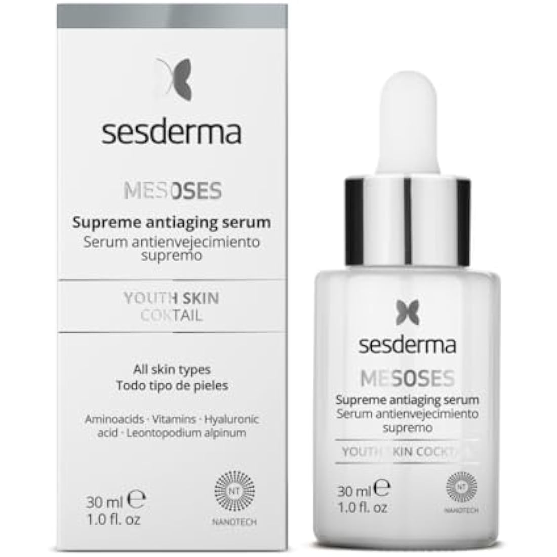 Sesderma | Mesoses Liposomal Serum | Intensive Anti-Ageing Serum | Liposomal Serum for Face | Improves Appearance of Skin | Hydrating | Vitamins | Aminoacids | Delaying Signs of Ageing | 30 ml
