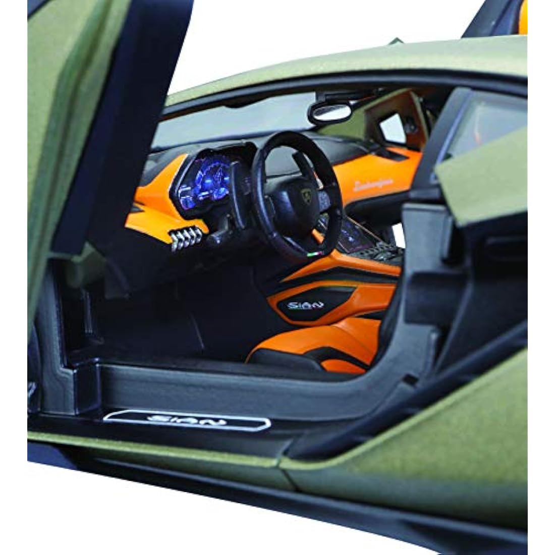 Bburago LAMBORGHINI SIAN Super Car - 1:18 Scale - Incredibly Detailed Die-Cast Replica Collectible Model Vehicle, Green