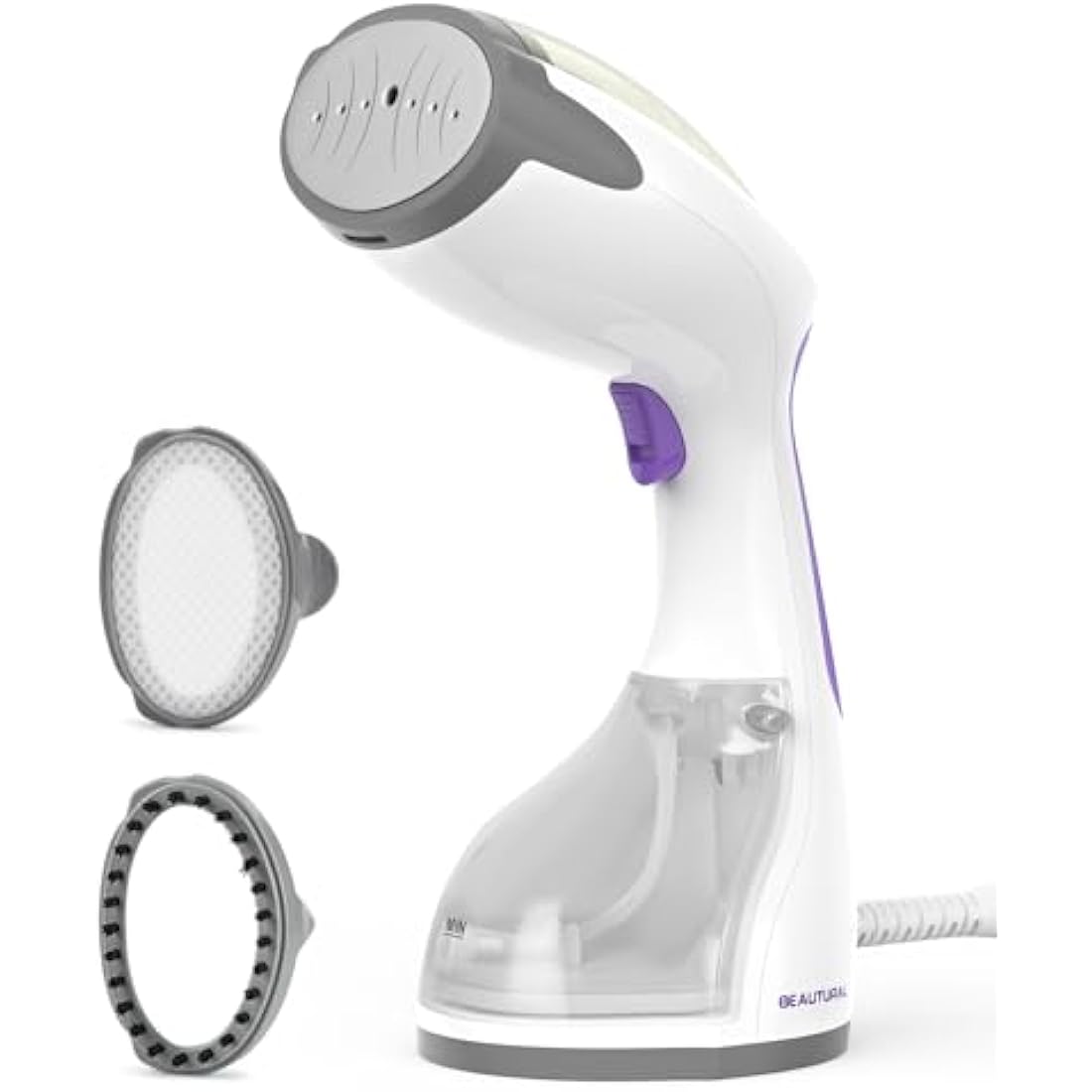BEAUTURAL Steamer for Clothes, Portable Handheld Garment Fabric Wrinkles Remover, 30-Second Fast Heat-up, Auto-Off, Large Detachable Water Tank