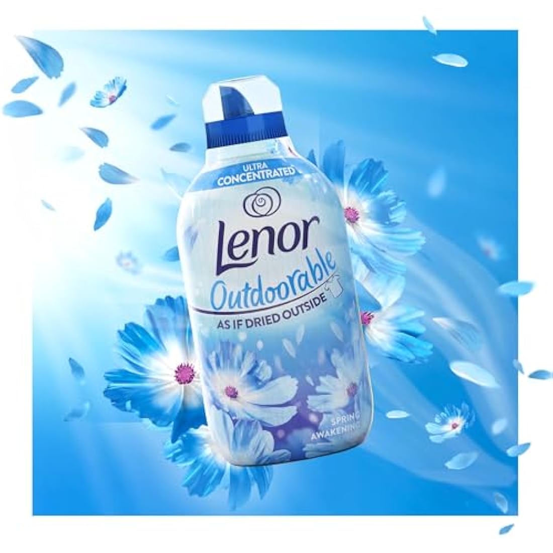 Lenor Outdoorable Fabric Conditioner Spring Awakening 440 Washes, 770ml - Ultra Concentrated Freshness- 100% Recycled Bottle