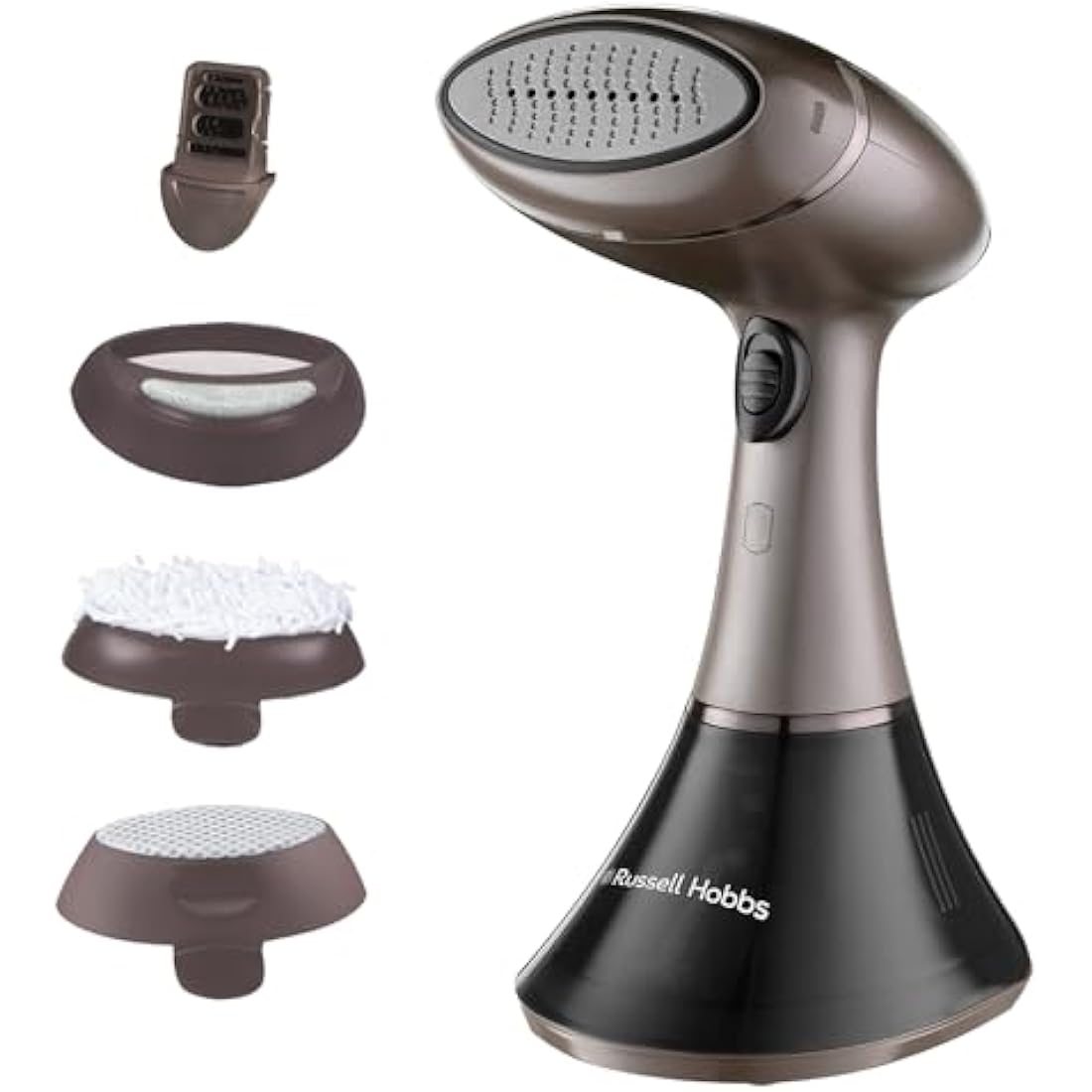 Russell Hobbs Handheld Clothes Steamer [Multipurpose, Antibacterial] Steam Genie Aroma (1800W, 32g/min steam, travel iron, Ceramic, 4 accessories: fragrance diffuser,curtains, clothes) - 28040