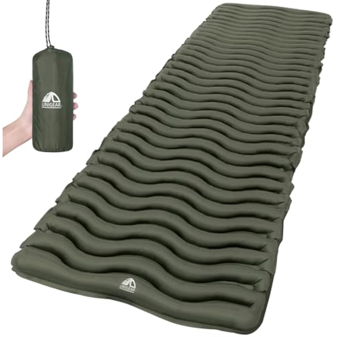 Unigear Ultralight Inflatable Sleeping Pad, Compact Air Camping Mat,Lightweight Camping Mattress for Backpacking, Hiking and Traveling