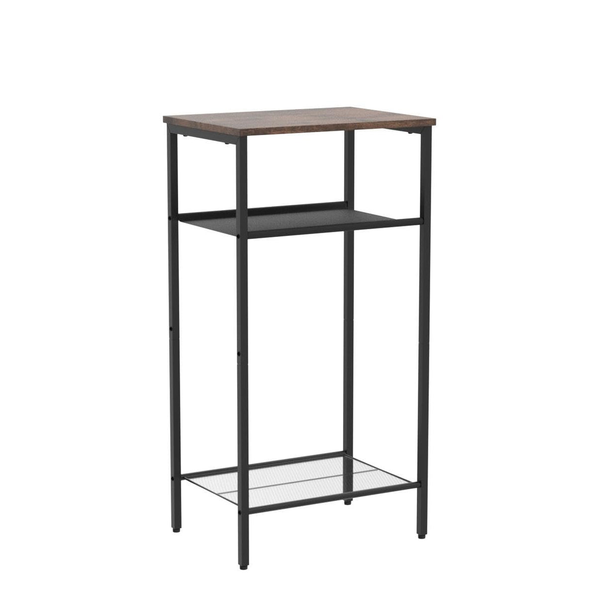 Hoctieon 3 Tier End Table, Telephone Table, Tall Side Table with Storage, Small Nightstand for Small Spaces, Metal Frame, For Living Room, Bedroom