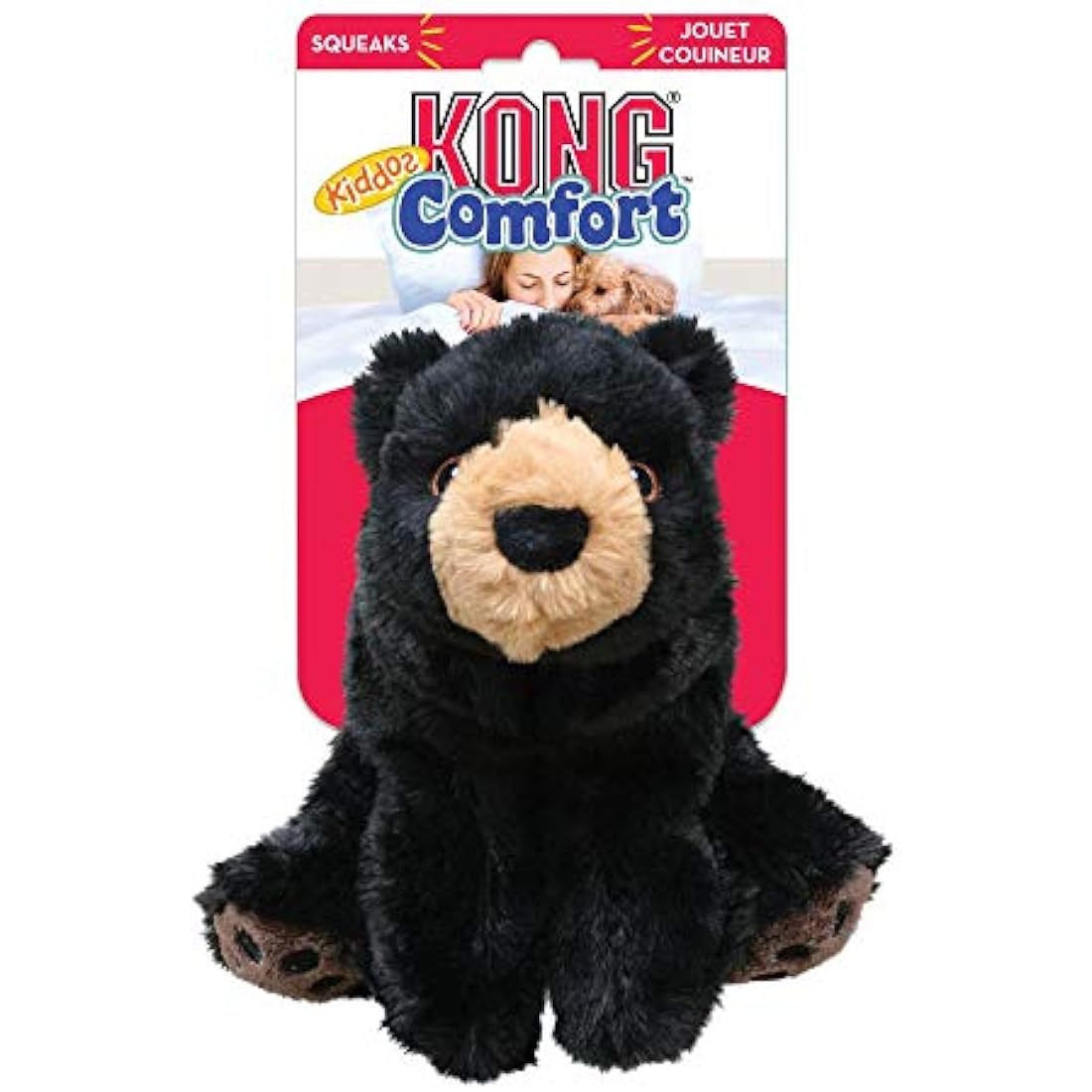 KONG - Comfort Kiddos Bear - Fun Plush Dog Toy with Removable Squeaker - For Large Dogs
