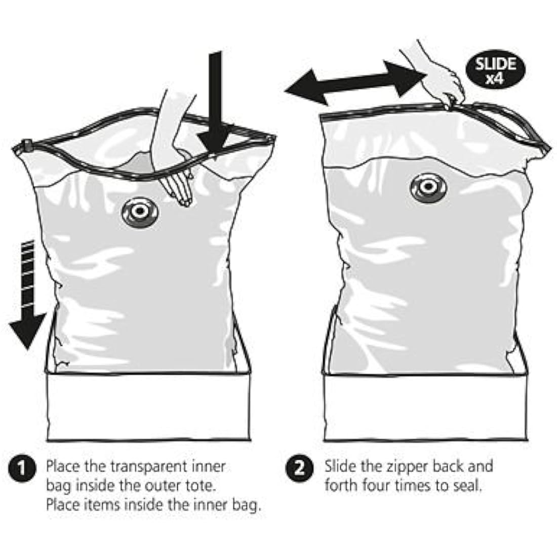 Lakeland Vacuum Clothes and Duvet Storage Tote Bag - 50L Underbed Stores Double Duvet & 4 Pillows