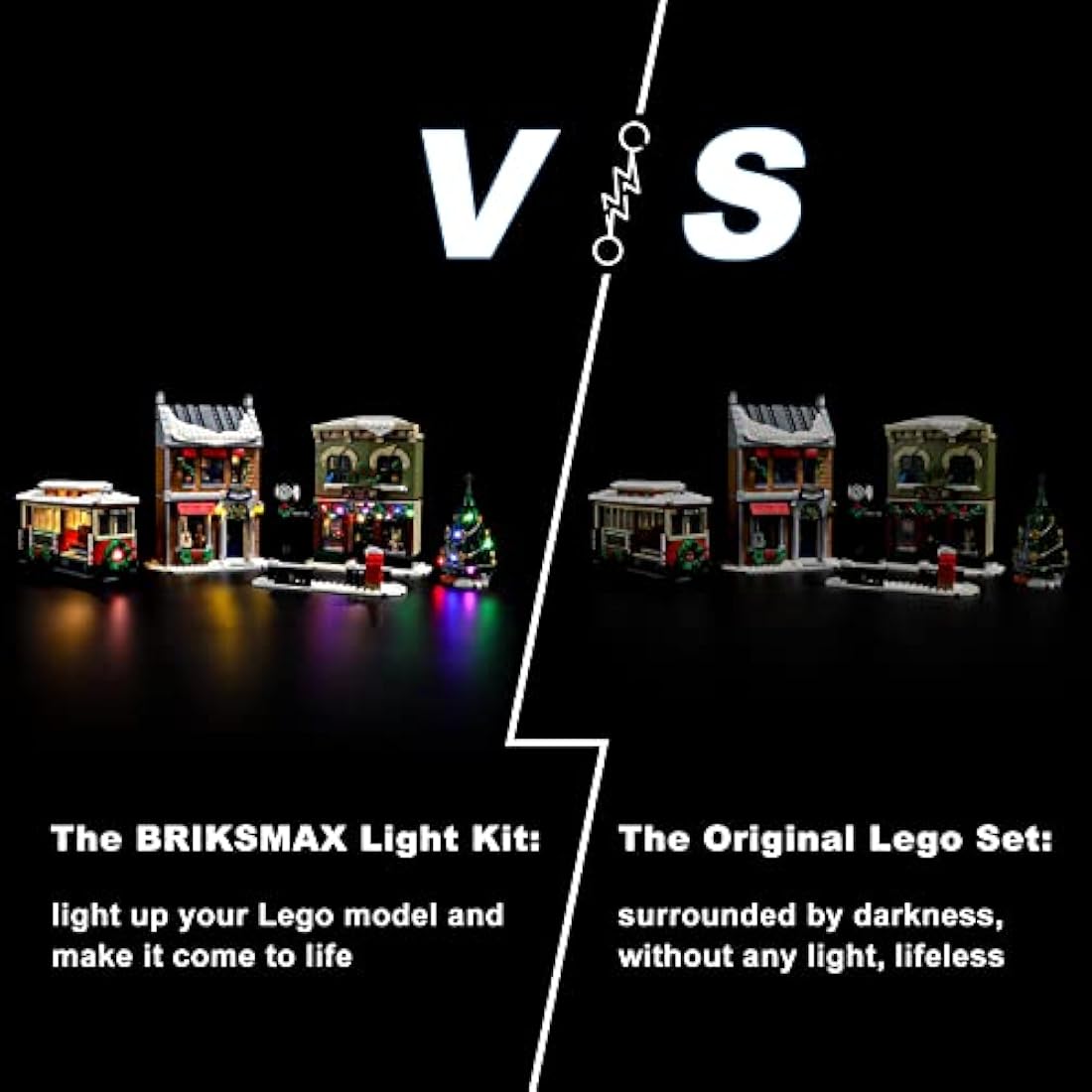 BRIKSMAX Led Lighting Kit for LEGO-10308 Holiday Main Street - Compatible with Lego Icons Building Blocks Model- Not Include the Lego Set