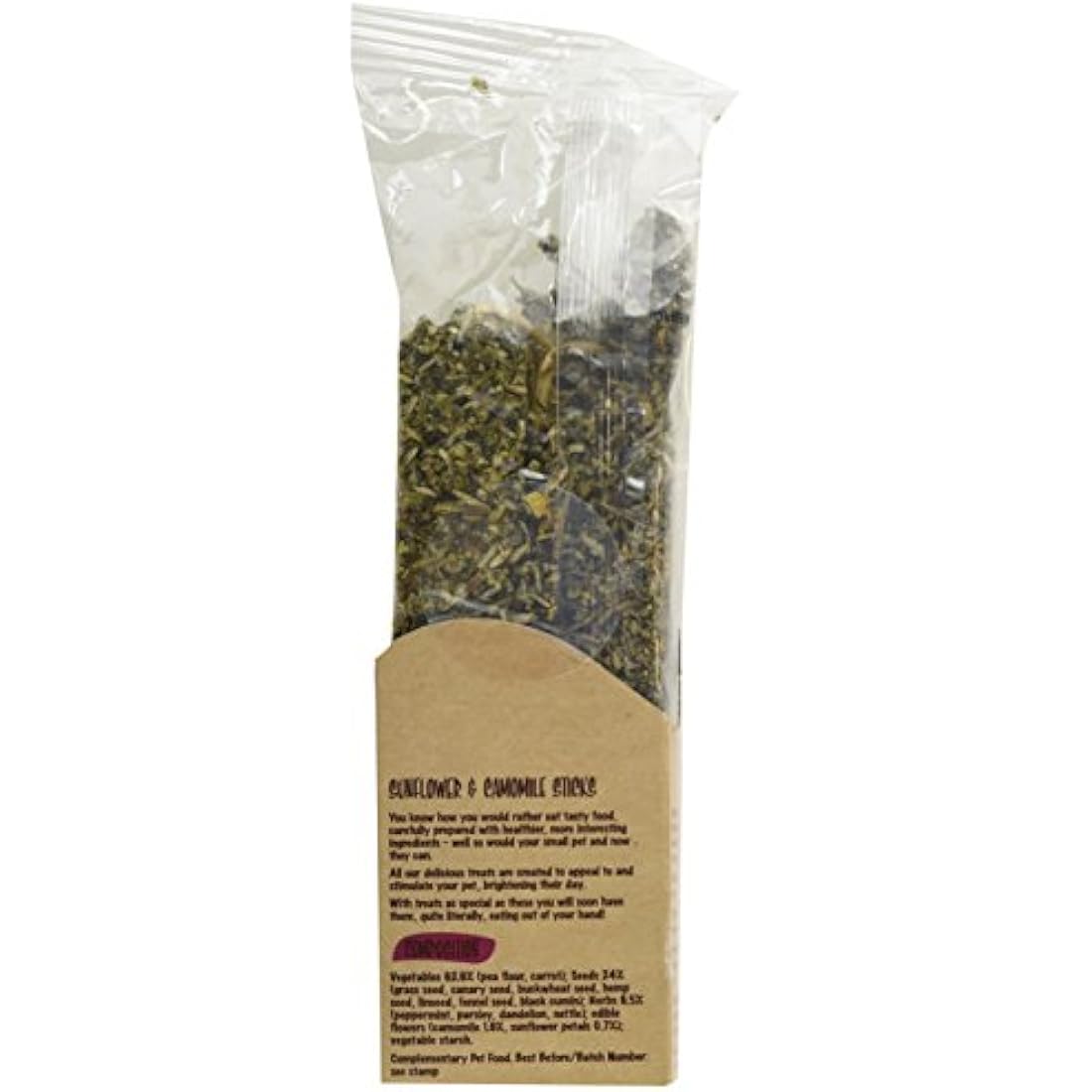 Rosewood Naturals Sunflower & Chamomile Sticks, Small Animal Treat for Rabbits, Guinea Pigs, Chinchillas, Degus, Hamsters, Gerbils, Mice and Rats, 140g