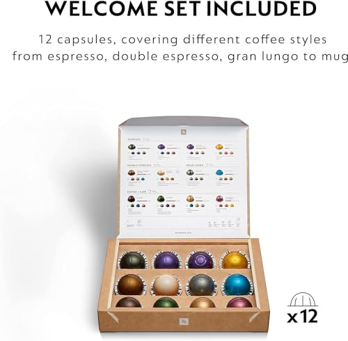 Nespresso Vertuo Next XN910B40 Coffee Machine, Light Grey, by KRU, Plastic, 1500 W, 1.1 liters