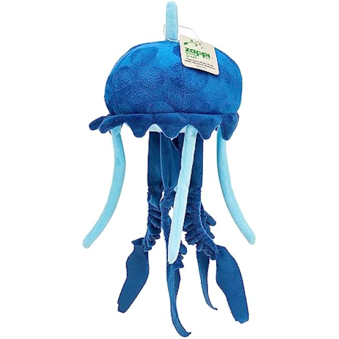 Zappi Co 100% Recycled Plush Jellyfish Blue Toy (33cm Height) Stuffed Soft Cuddly Eco Friendly animals Collection For New Born Child First kid