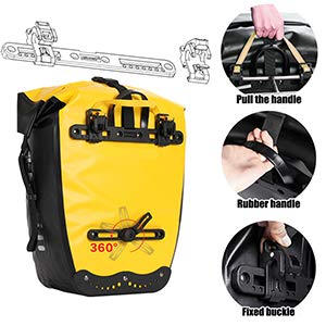 Rhinowalk Bike Pannier Bag Waterproof 20L for Bicycle Cargo Rack Saddle Bag Shoulder Bag Professional Cycling Accessories