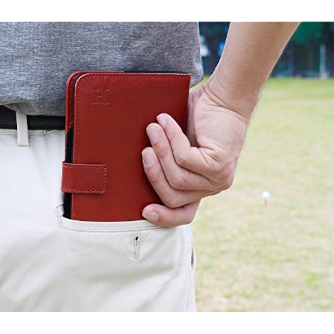 Handy Picks Golf Scorecard Holder n Yardage Book Cover - Divot Repair Tool, Ball Marker, Golf Tees, Scorer, Pencil n Scorecards Included - Gift for Golfers