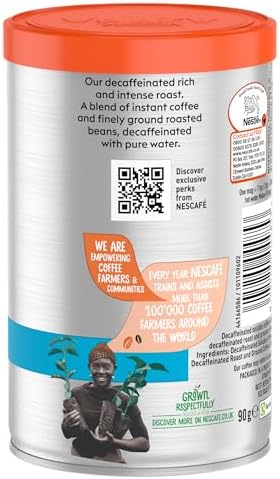NESCAFÉ Azera Americano Decaff Instant Coffee 90g (Pack of 6) (Packing May Vary)