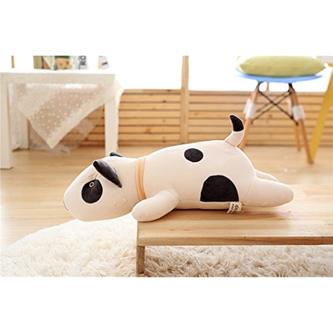 Vintoys Bull Terrier Dog big hugging pillow soft plush toy stuffed animals White 21"