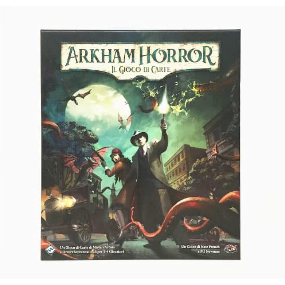 Asmodee - Arkham Horror: The Card Game, LCG, Base Set Updated 2021-1-4 Players, 14+ Years, Italian Edition
