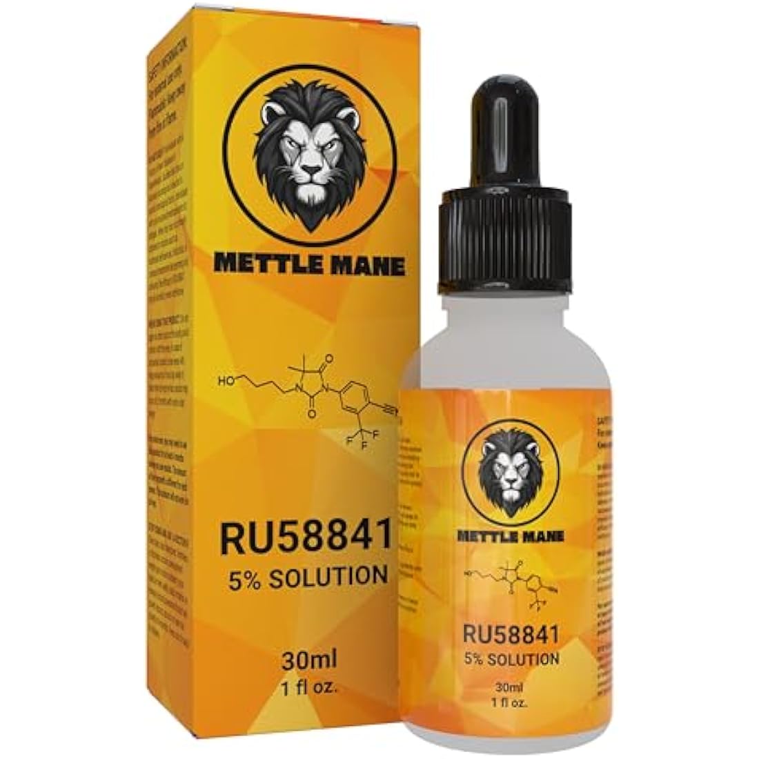 Mettle Mane - RU58841 5% Solution (50mg/ml) - DHT Blocker Hair Serum - 30ml Bottle