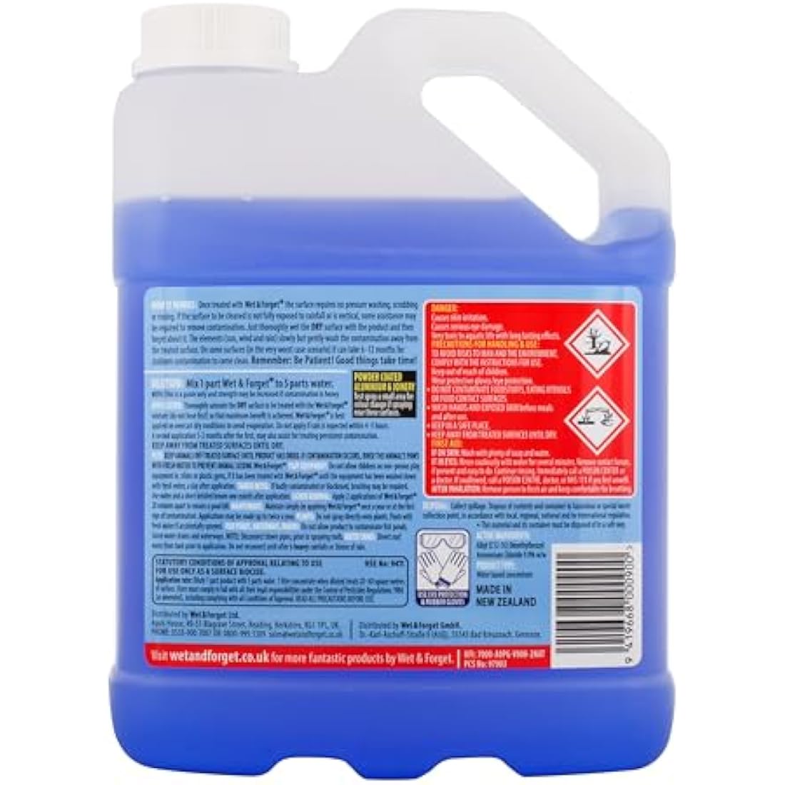 Wet & Forget Mould, Lichen & Algae Remover, Outdoor Patio Cleaner, Black Spot Remover, Bleach Free, 2L