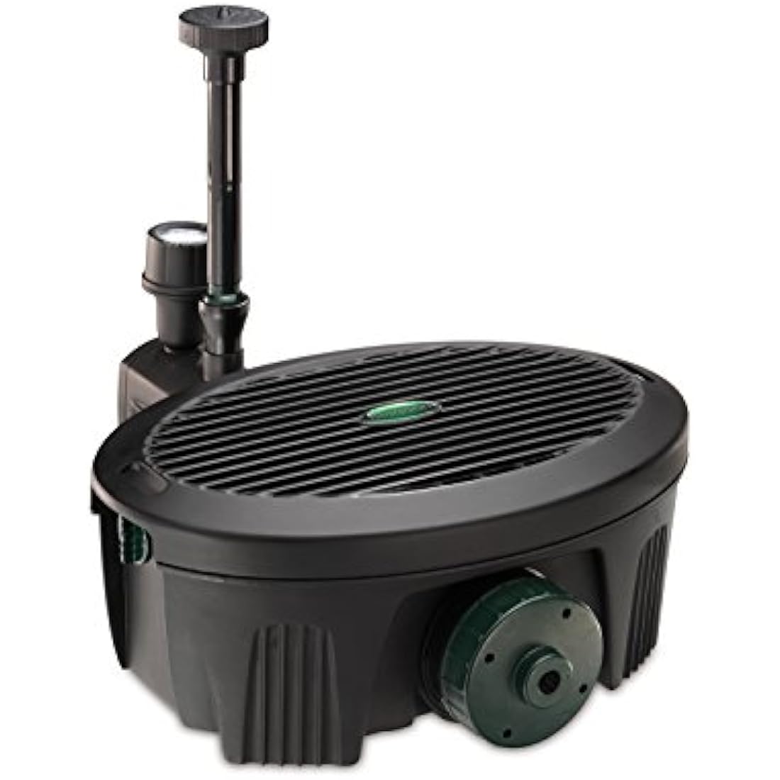 Blagdon Inpond 5-in-1 2000 Easy Care Clean Pond Solution, 10w Pond Pump & Filter with UV Clarifier for Algae Control and Clear Water, LED Light, 3 Fountain Heads, for Ponds Up to 2,000L, Black
