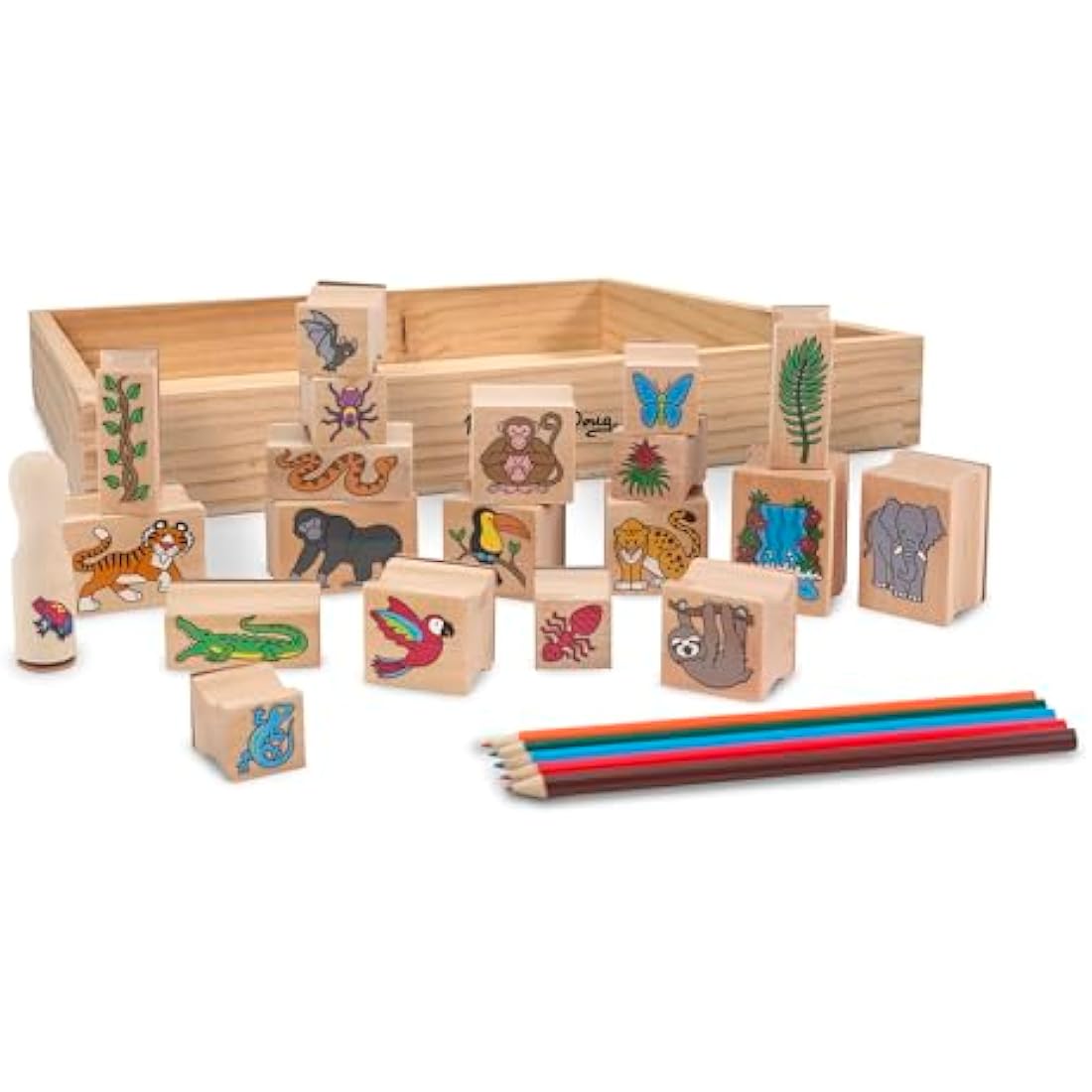 Melissa & Doug Stamp-a-Scene - Rain Forest | Arts & Crafts | Stamp Sets & Stencils | 4+ | Gift for Boy or Girl