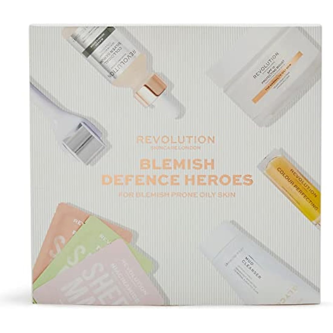 Revolution Skincare London, Blemish Defence Heroes Set, For Blemish Prone Skin, 6pcs, 840g