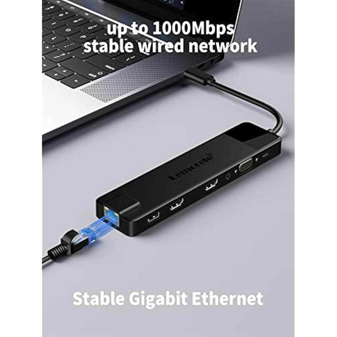 Upgrade Lemorele 13 in 1 Docking Station, 3*Display USB C Hub Adapter to 2 HDMI 4K,VGA,Gigabit Ethernet,2 USB 3.0& 2.0, USB C 3.0 Data,100W PD,3.5mm Audio for Lenovo,Surface,MacBook Laptop