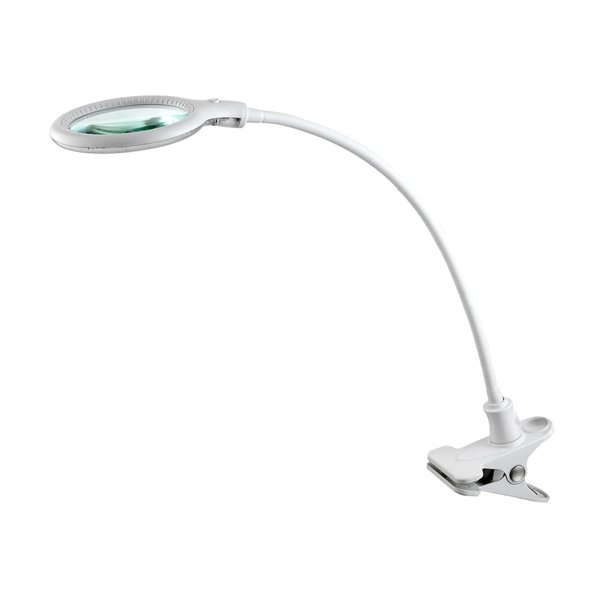Lumeno 6805WS Magnifying lamp, 30 SMD LEDs, 6 watts, 480 Lumen, 5 dioptres, LED clamp lamp with 100 mm Real Glass Lens, for Beauty Salons, Cosmetics,