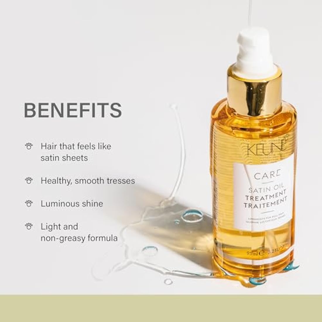 Keune Care Line Satin Oil Treatment - Illuminating Oil For Dull Hair 95 Ml
