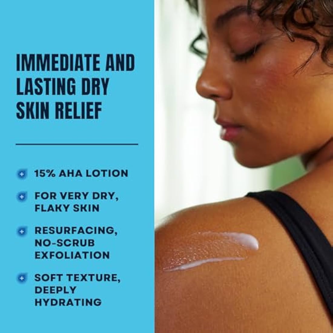 AmLactin Rapid Relief Restoring Lotion + Ceramides, 14.1 Ounce with Pump, Paraben Free
