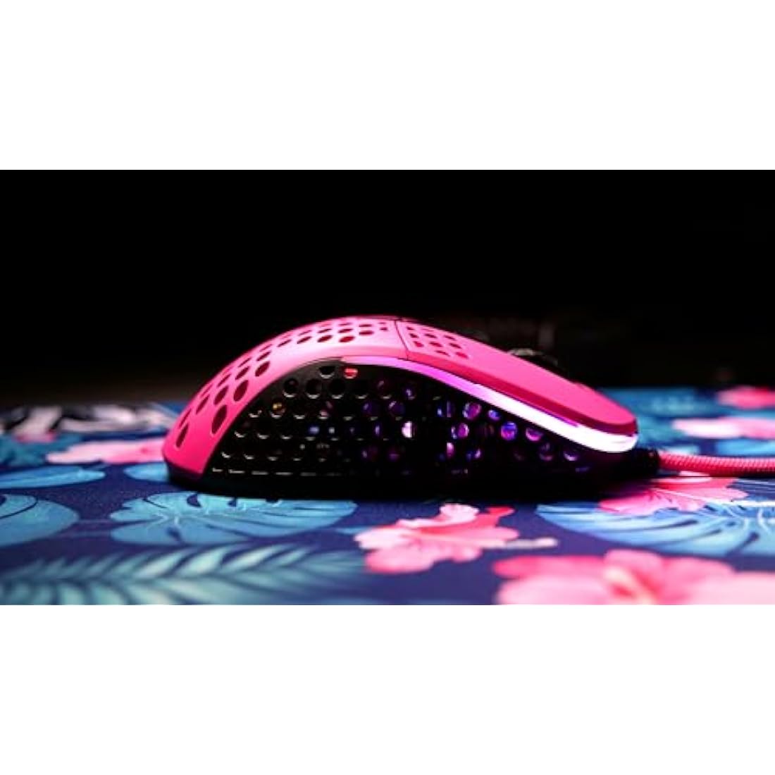 Xtrfy M4 RGB, Ultra-Light Wired Gaming Mouse, Ergonomic Design for Right-Handers, Pixart 3389 Sensor, Adjustable RGB Lighting, Pink Edition