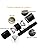 Unikcst Dusk Till Dawn Outdoor Wall Lights Mains Powered IP44 Up and Down Outside Lights with Sensor Black 240V -Incl. 2X 5W LED GU10 Bulbs Cool White