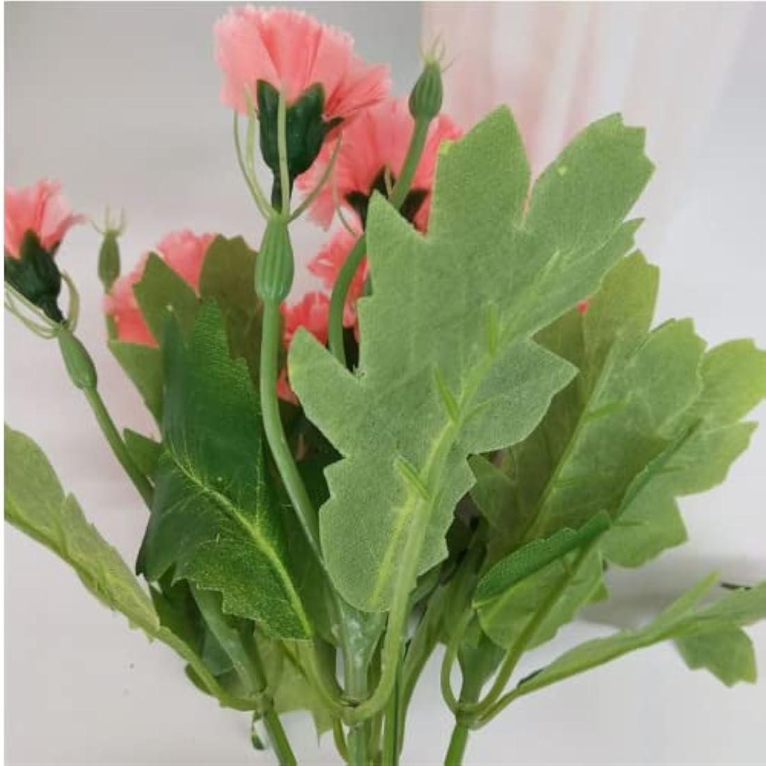Corkwaw 40 Heads Artificial Carnations,Silk Hydrangea Bouquet Decoration Plastic Plant Suitable for Photo Props Family Party Home Decoration Bridal Wedding Bouquet Decoration (Pink)