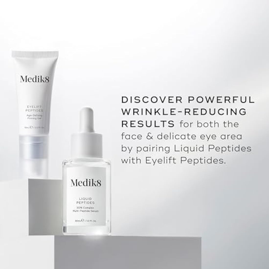 Medik8 Liquid Peptides - 30% Multi-Peptide Age-Defying Serum - Drone-Targeted Technology Smooths & Plumps Wrinkles - Supports Collagen Producing Cells - 30ml