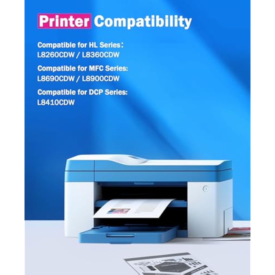 SODFACE TN423 TN-423 Toner Cartridge Compatible for Brother TN-423 TN423 toner for HL-L8260CDW HL-L8360CDW MFC-L8690CDW MFC-L8900CDW DCP-L8410CDW DCP-L8410CDN (Black Cyan Yellow Magenta, 4-Pack)